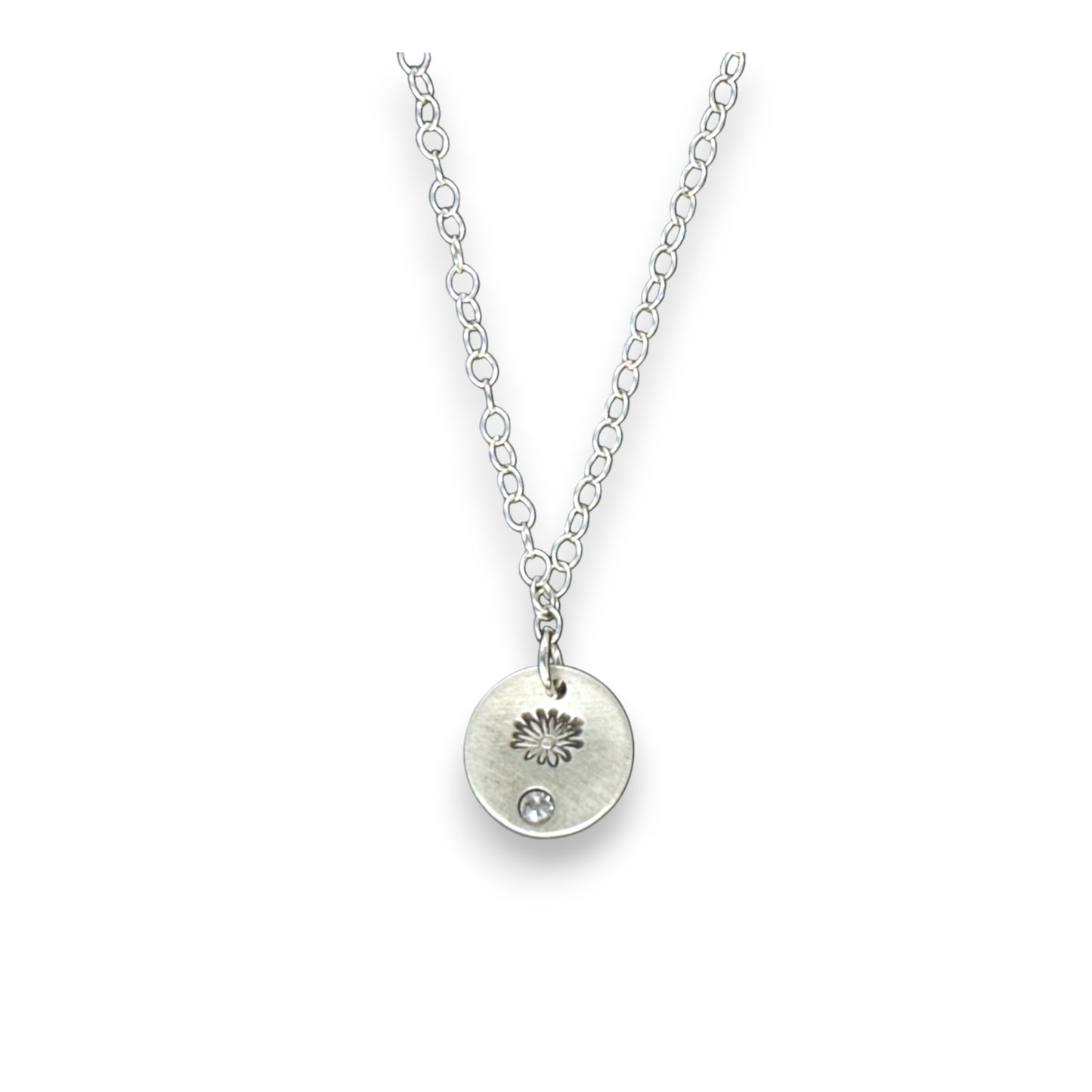 April Daisy Birth Flower Necklace