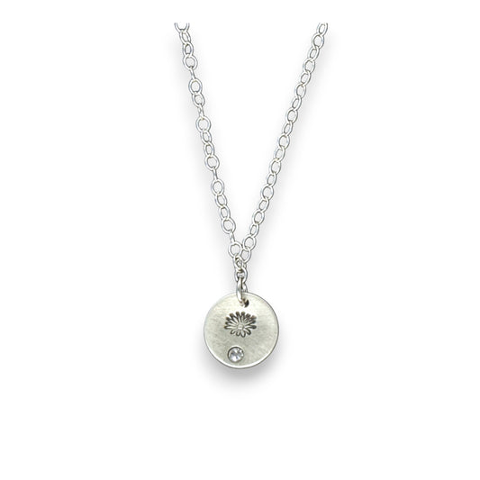 April Daisy Birth Flower Necklace