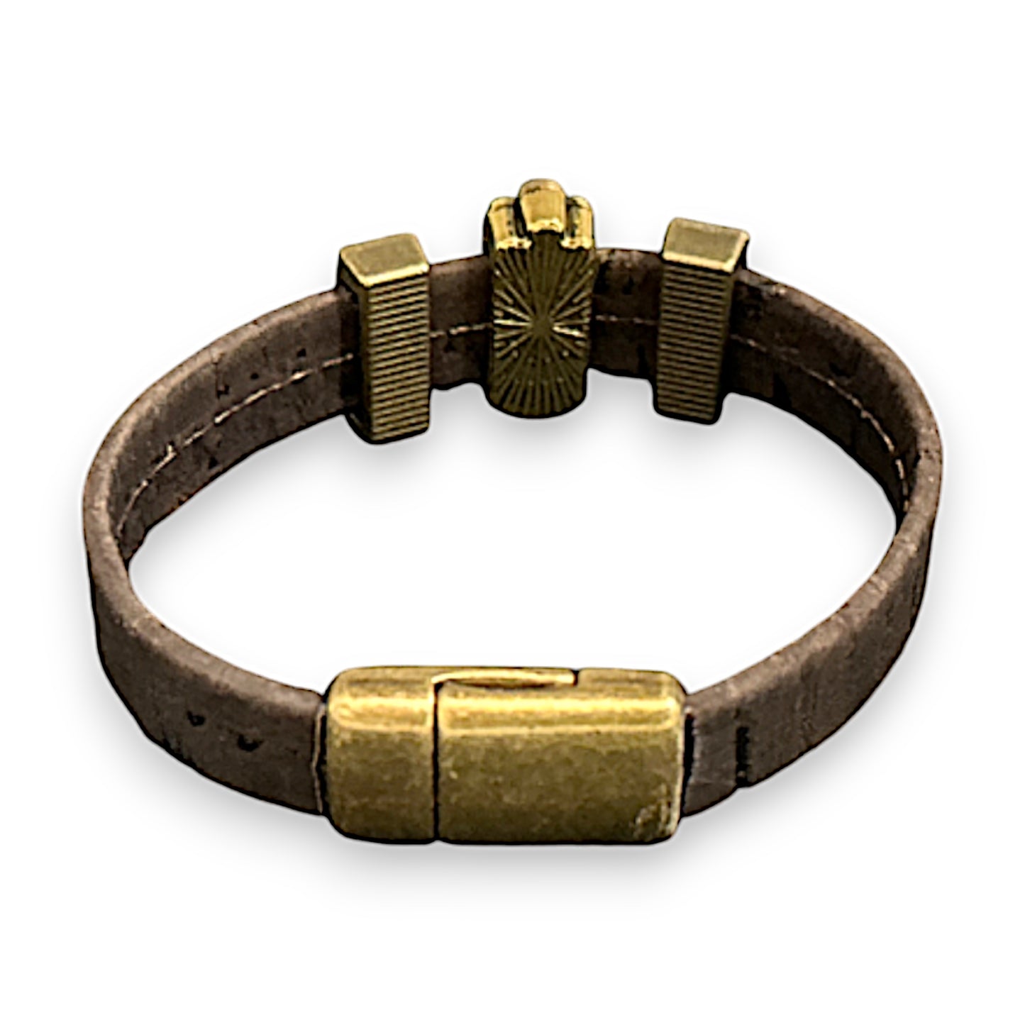 Hamsa Brown Cork Bracelet